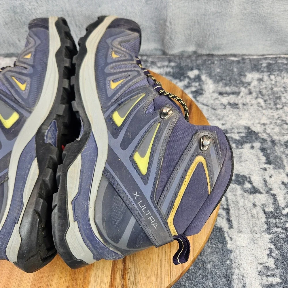 Salomon X-Ultra 3 Mid GTX Womens Size 7.5 Blue Outdoor Hiking Boots 398691